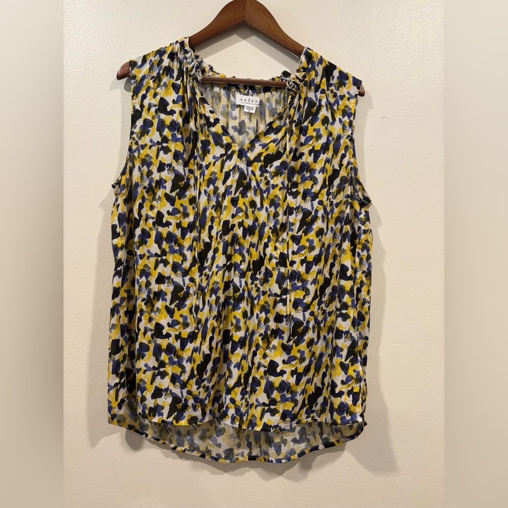 Anthropologie Velvet Blouse Top by Graham &‎ Spencer , Size XL